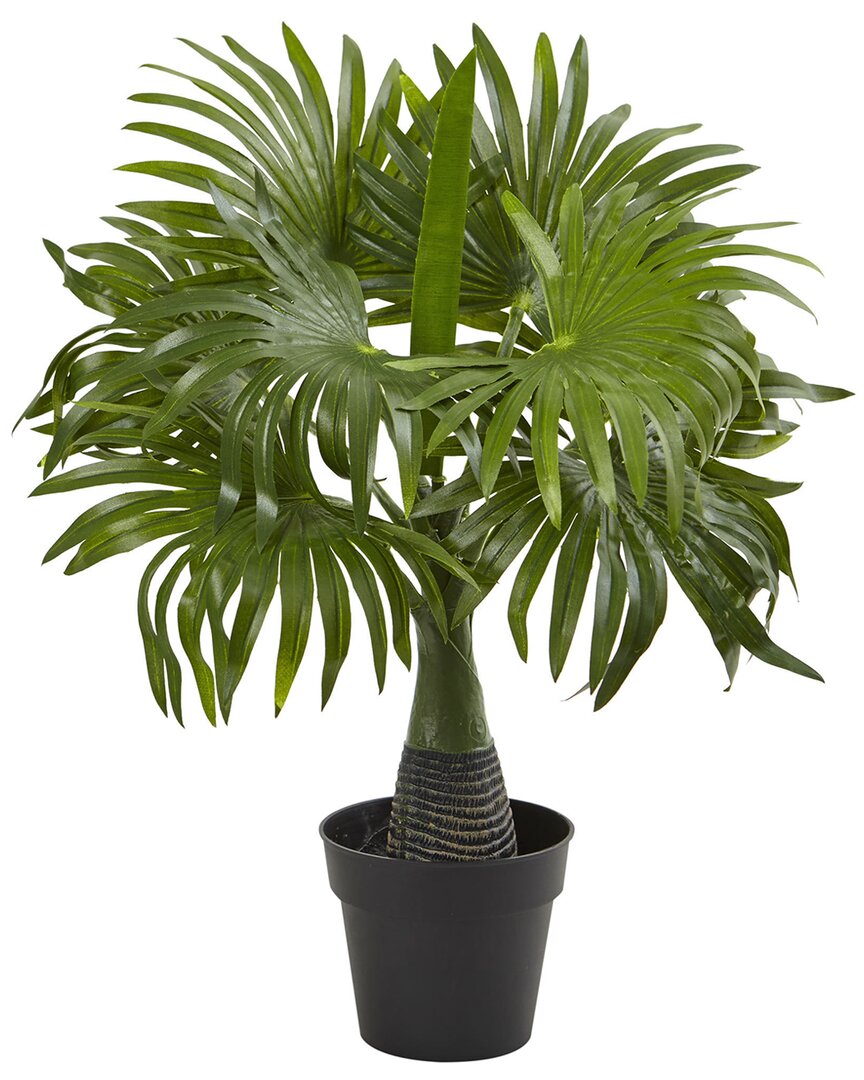 Nearly Natural 16in Mini Fountain Palm Artificial Plant In Green