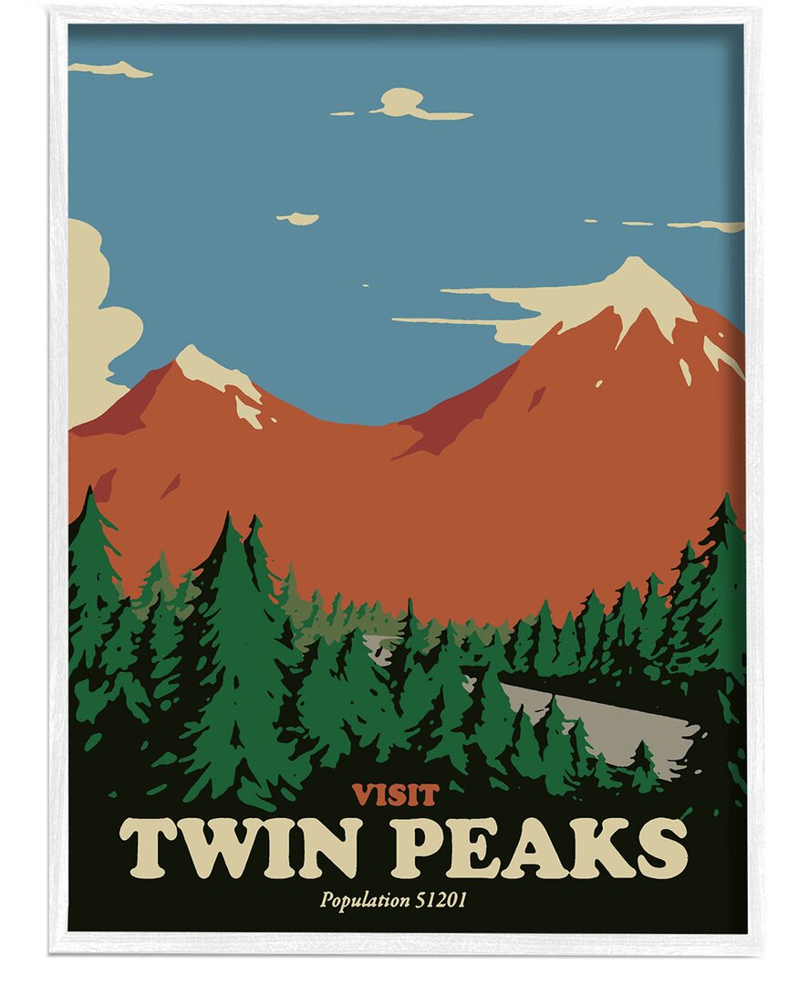 Stupell Visit Twin Peaks Mountain Landscape By Matheus Lopes Castro Wall Art