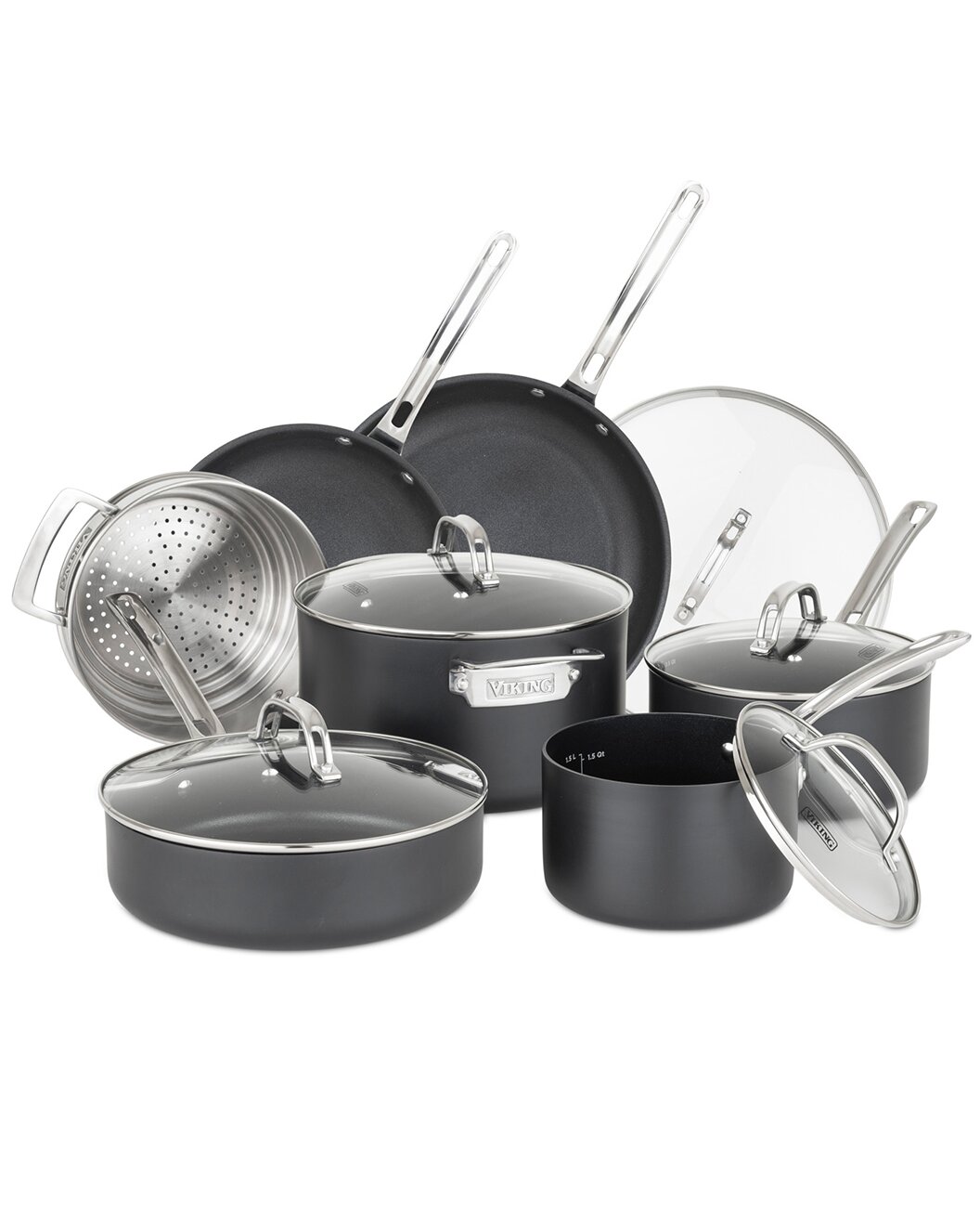 12pc Hard Anodized Nonstick Cookware Set