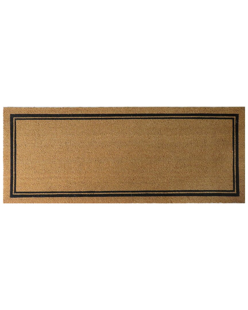 Entryways With Border 24x60 Coir Doormat In Beige