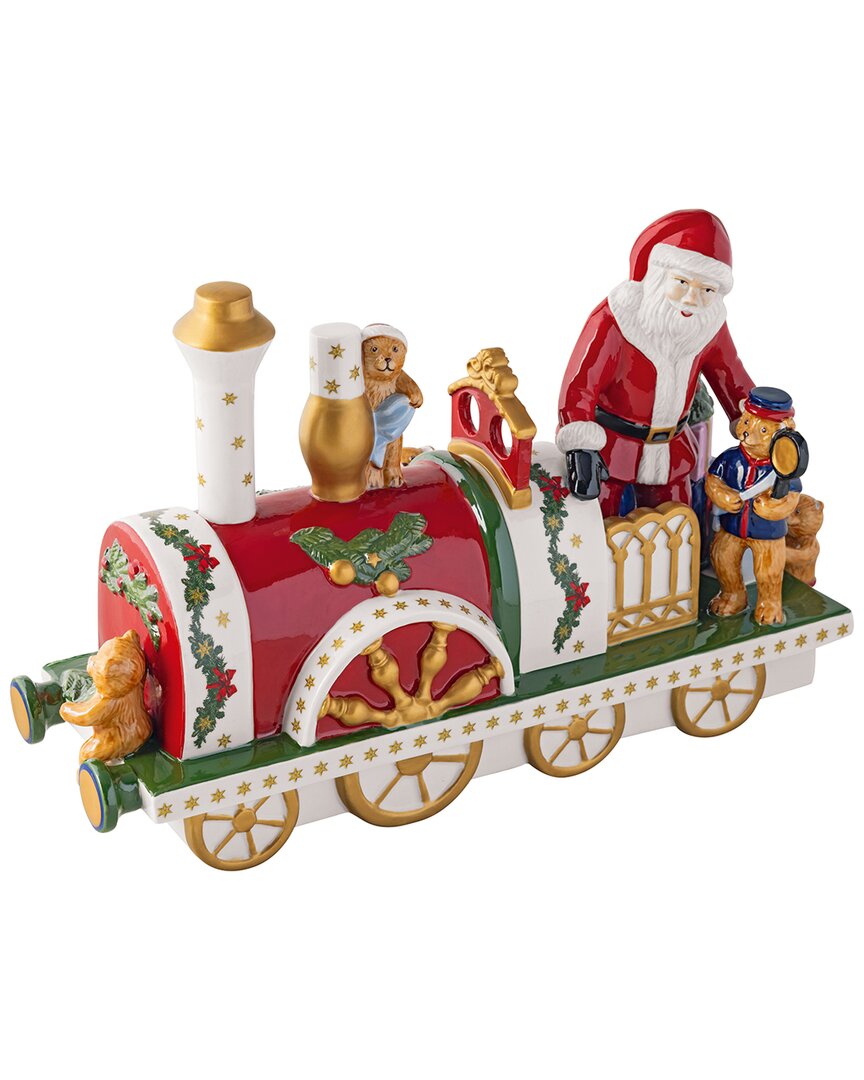 Villeroy & Boch Porcelain Christmas Locomotive Table Centrepiece In Red