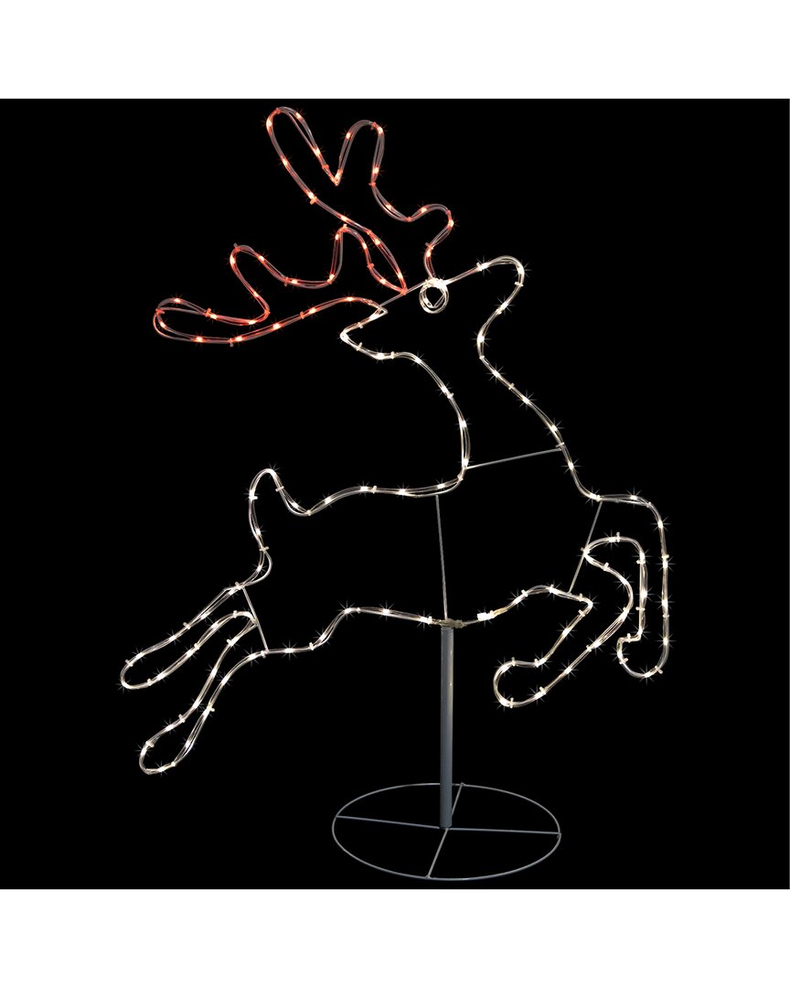 Northlight 36in Lighted Running Reindeer Silhouette Outdoor Display In White