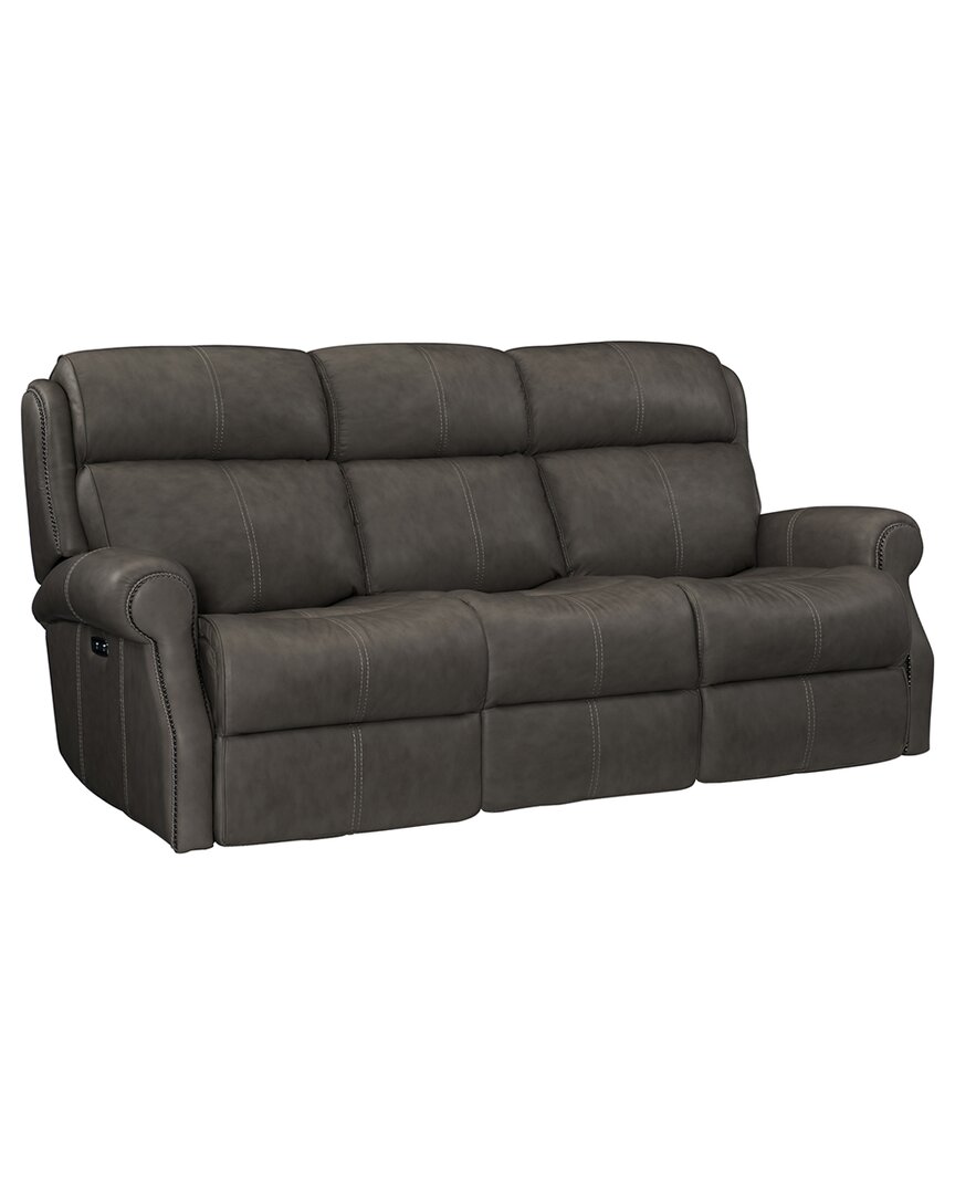 Bernhardt Mcgwire Leather Power Motion Sofa
