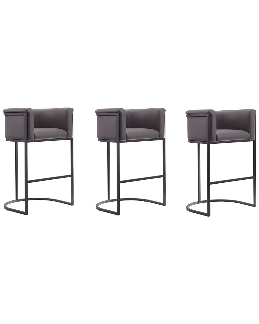 MANHATTAN COMFORT MANHATTAN COMFORT SET OF 3 COSMOPOLITAN BAR STOOLS