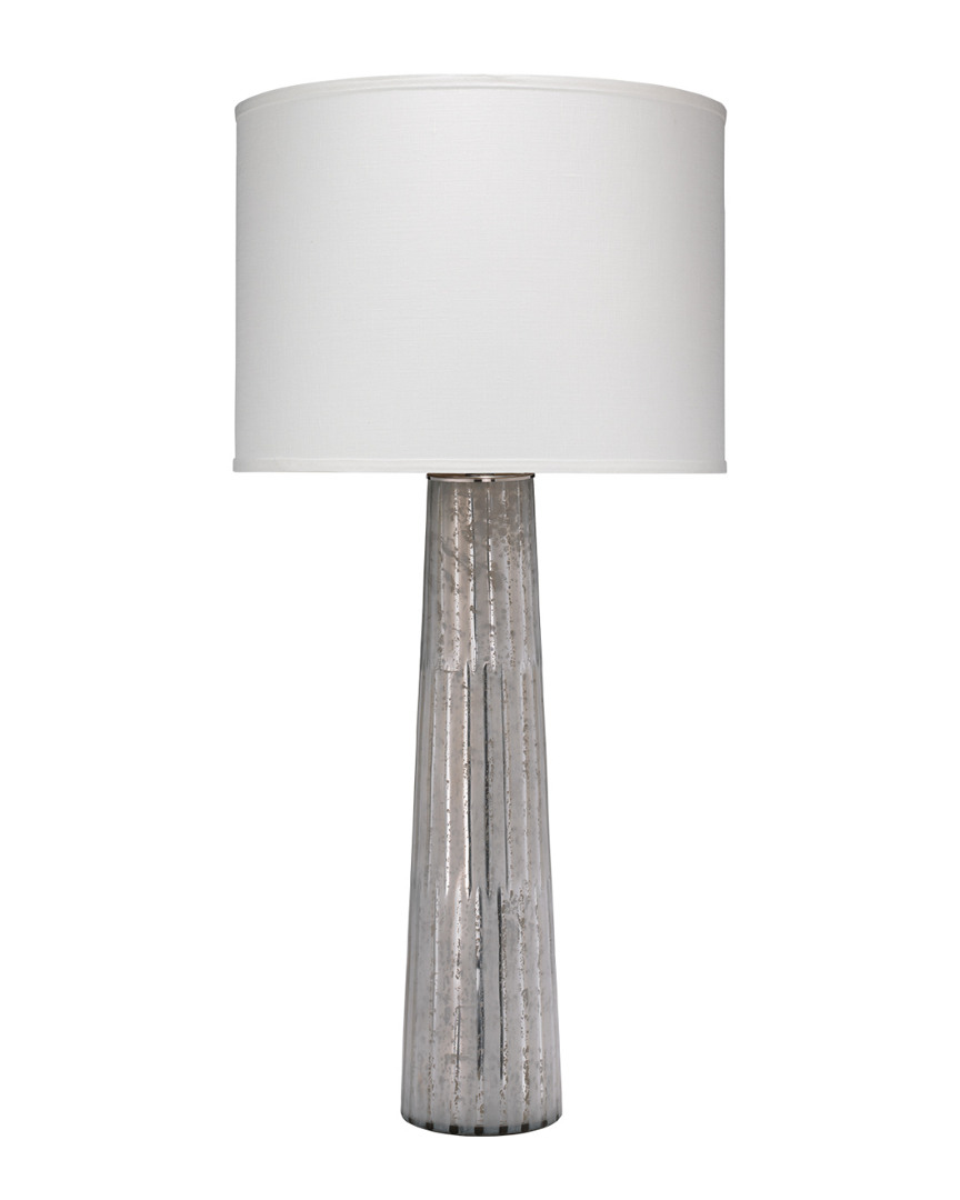 Jamie Young Striped Silver 38in Pillar Table Lamp