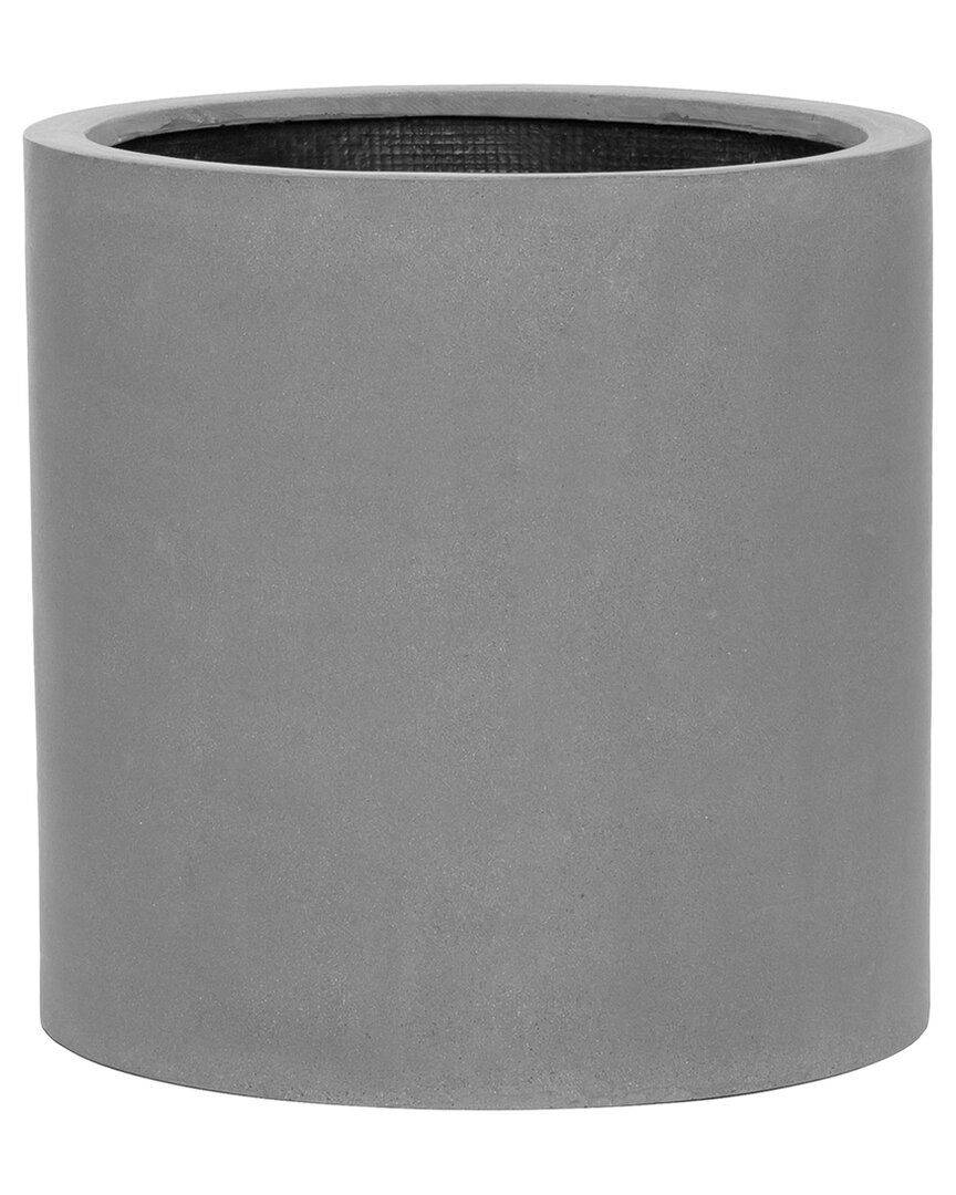 Creative Displays Round Outdoor Fiberstone Pot In Grey