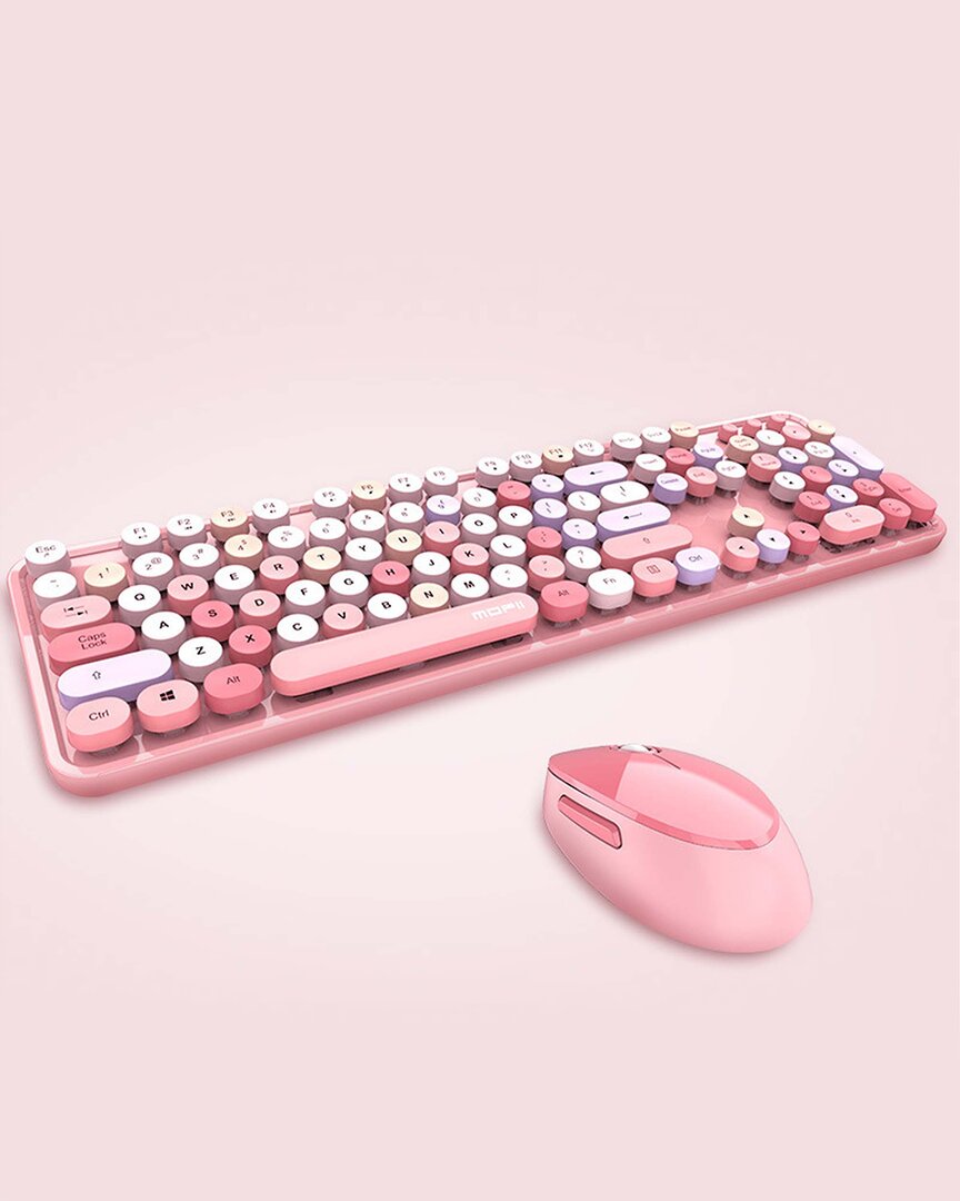 3p Experts Retro Pink Keyboard And Mouse Combo