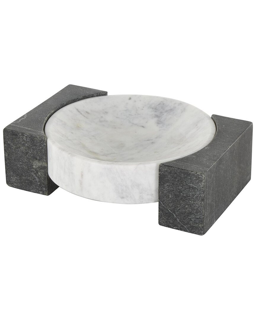 Peyton Lane Modern Marble Tray In Gray