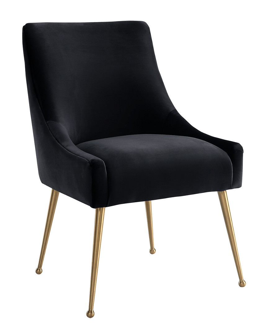 Tov Furniture Beatrix Black Velvet Side Chair