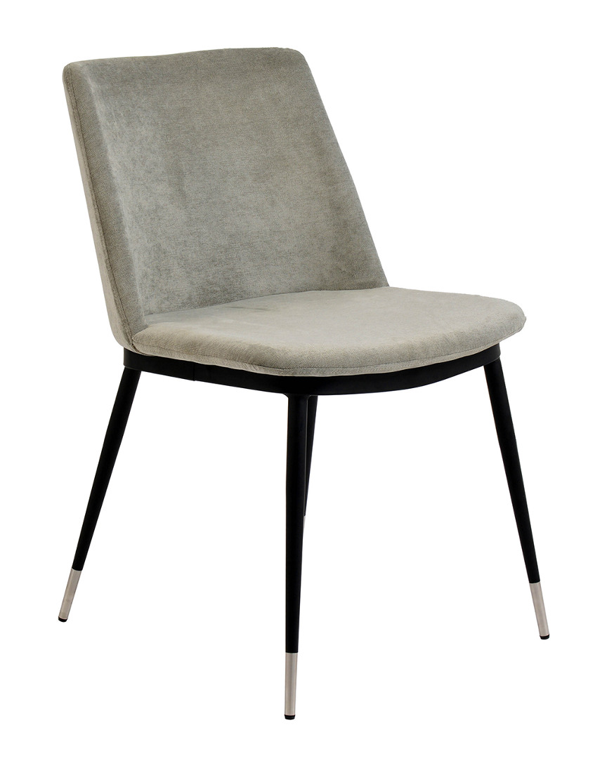 Tov Furniture Set Of 2 Evora Grey Velvet Chair In Gray