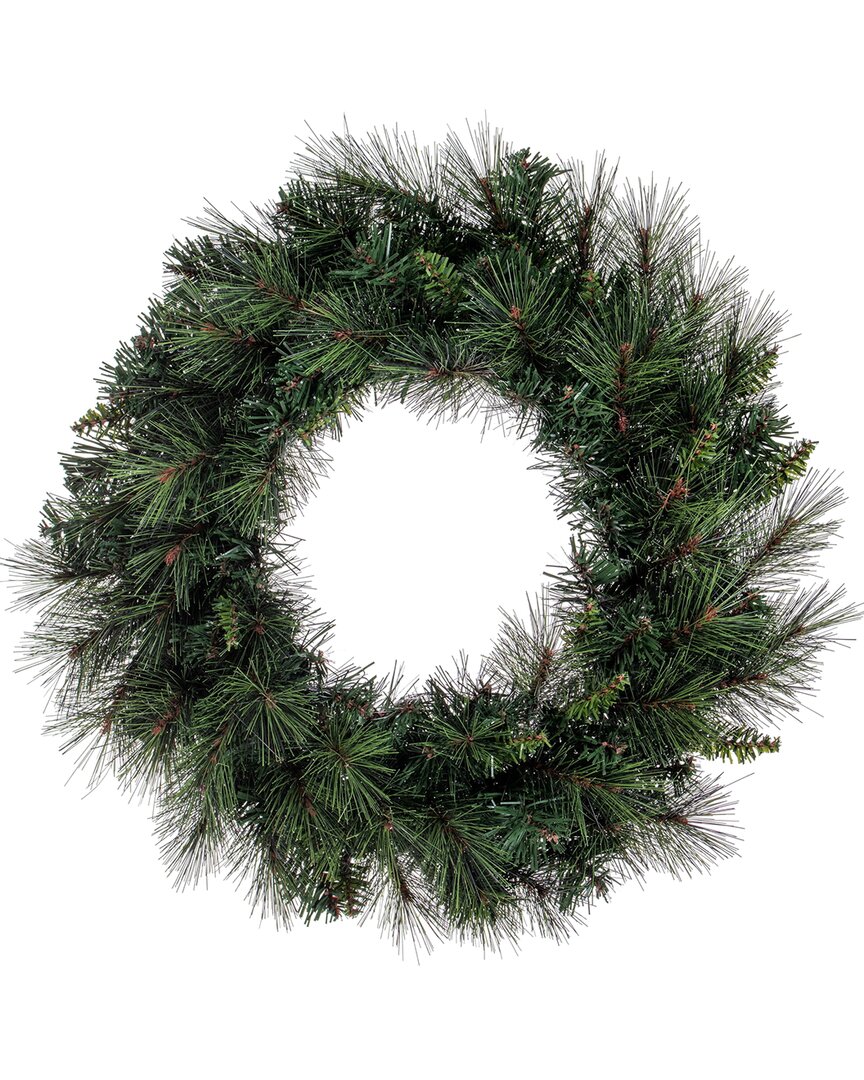 Vickerman 24in Brighton Pine Artificial Wreath With 150 Pe/pvc Tips In Green