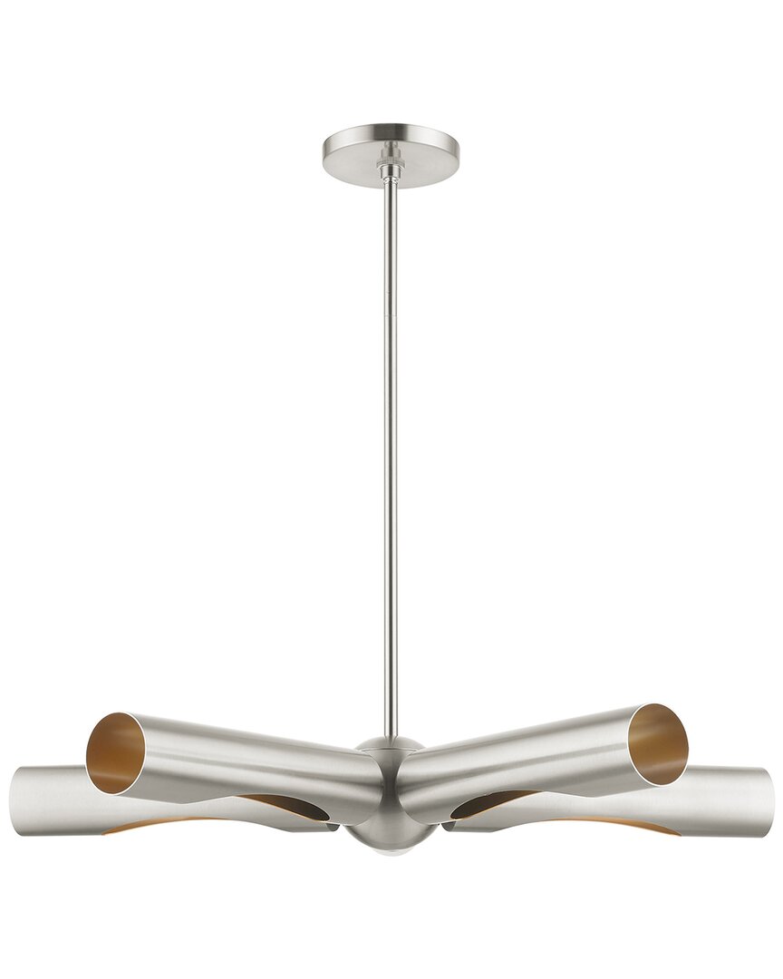 Livex Lighting Novato Nickel 5 Light Chandelier In Nickel