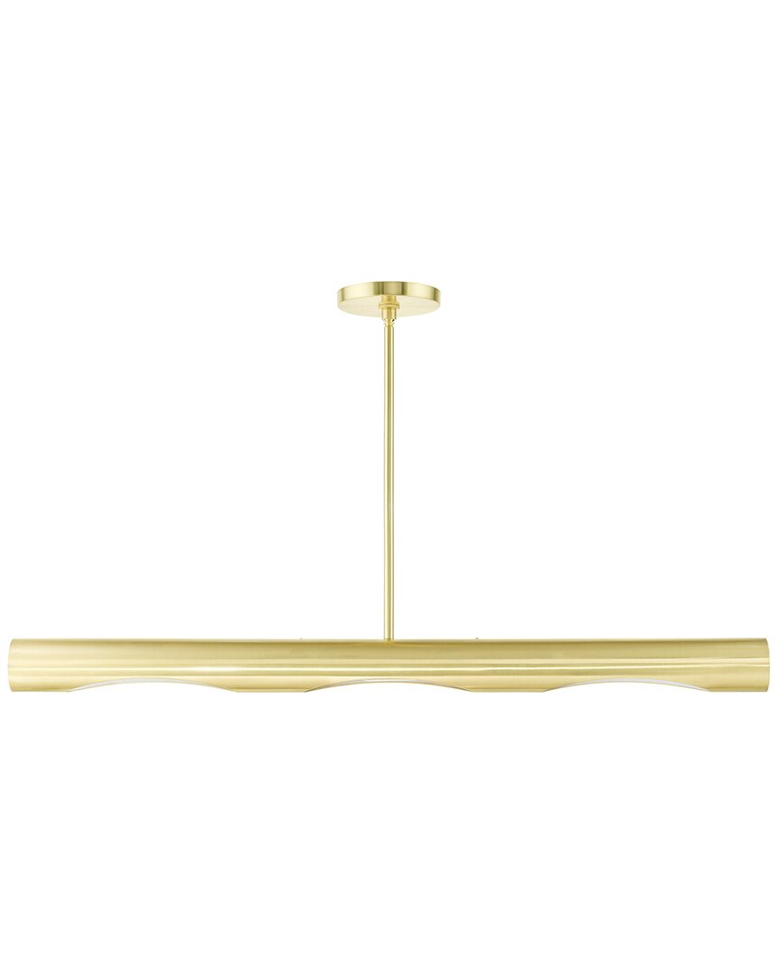 Livex Lighting Novato Brass 3 Light Chandelier In Brass