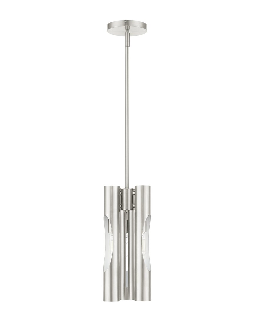 Livex Lighting Acra Nickel 3 Light Chandelier In Nickel