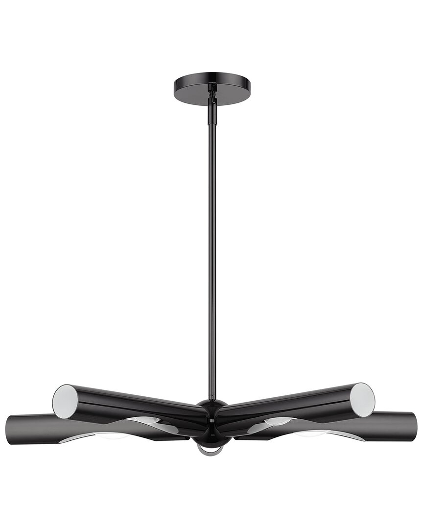 Livex Lighting Acra Black 5 Light Chandelier In Black