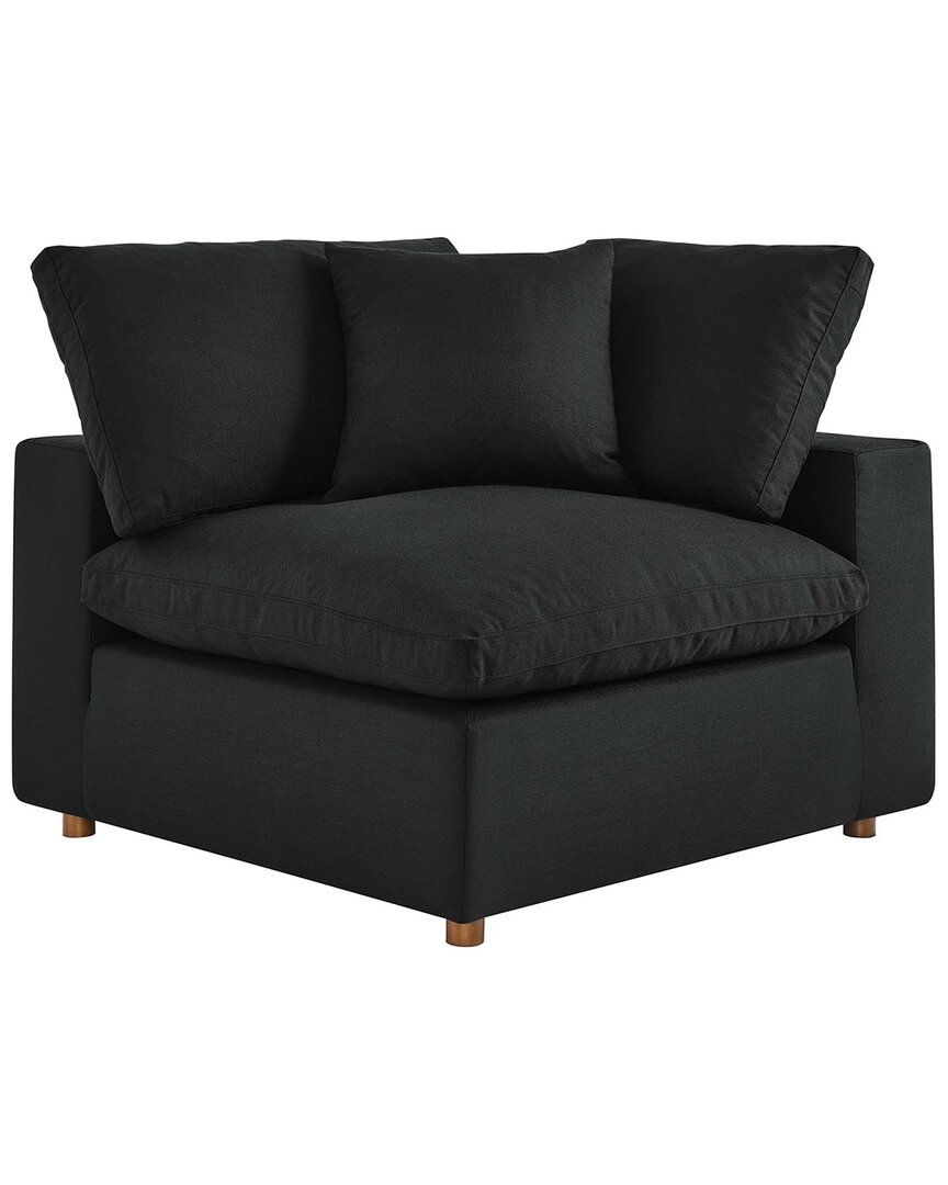Modway Commix Down Filled Overstuffed Corner Chair In Black