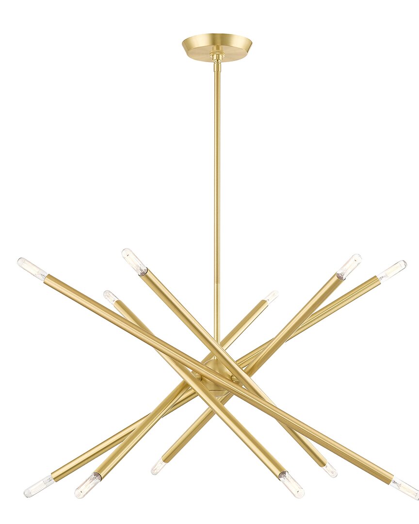 Livex Lighting 12-light Satin Brass Pendant Lantern