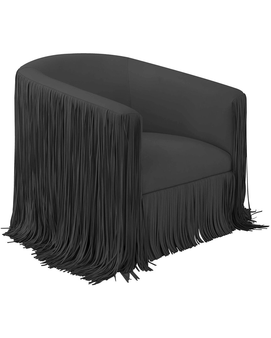 Shop Tov Furniture Shag Me Swivel Chair In Black