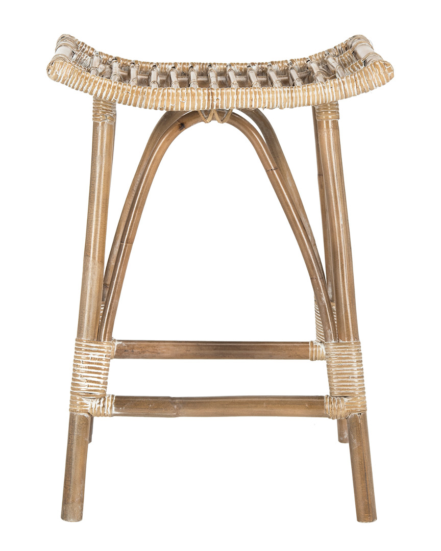 SAFAVIEH SAFAVIEH LEDA RATTAN COUNTER STOOL
