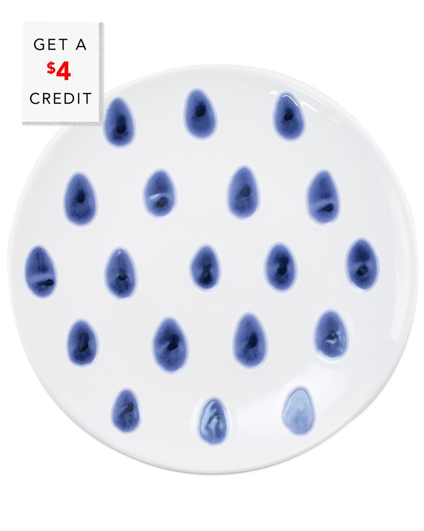 Vietri Viva By Santorini Dot Salad Plate With $2 Credit In Blue