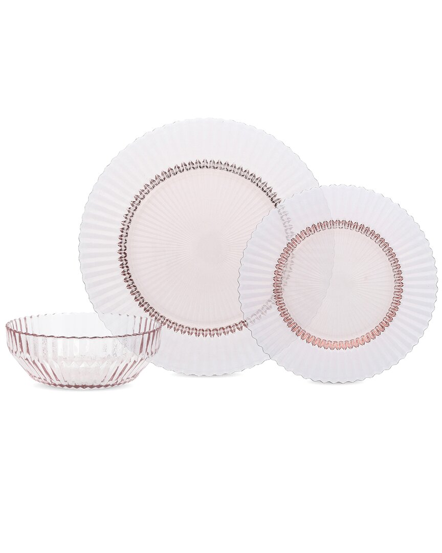 Fortessa Archie 12-piece Pink Dinnerware Set