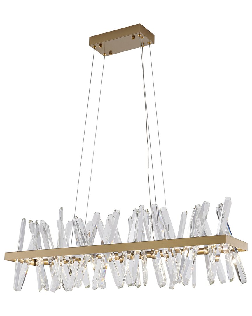 Bethel International Stainless Steel Led Chandelier With Crystals