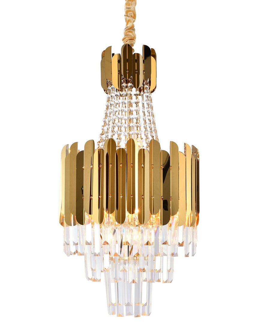 Bethel International 8-light Stainless Steel Chandelier With Crystals