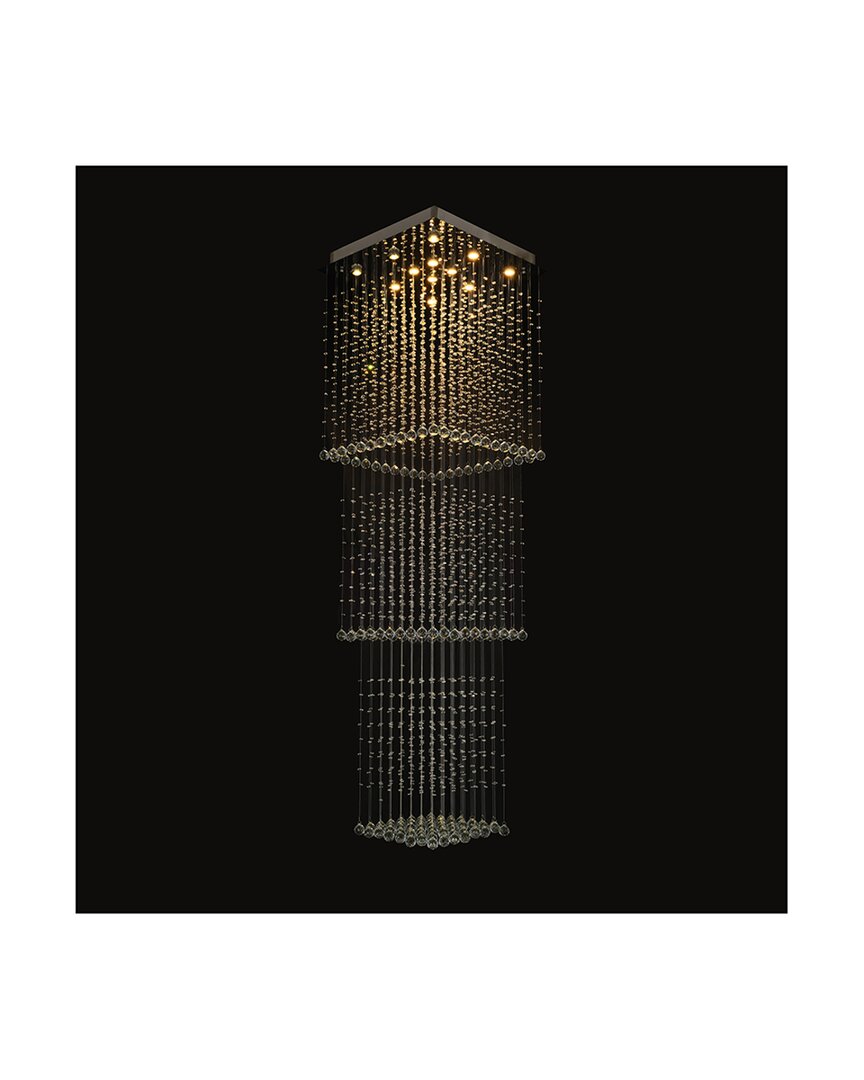 Bethel International 12-light 28in Flushed Chandelier With Hanging Crystal Beads & Balls