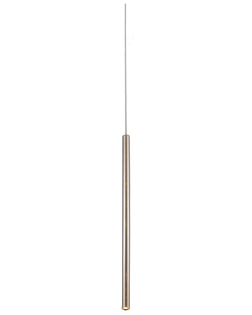Bethel International 1-light Stainless Steel Pendant With Led Downlight