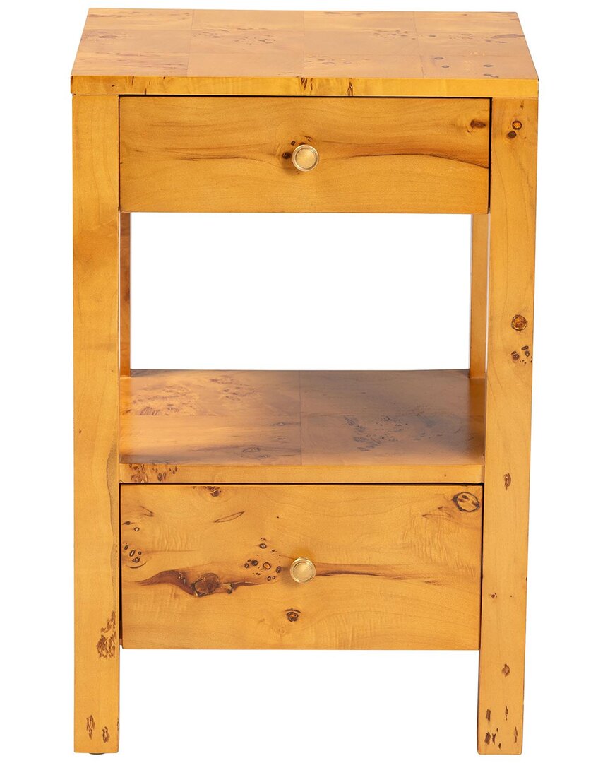 Baxton Studio Azmi Modern & Contemporary Wood 2-drawer Nightstand