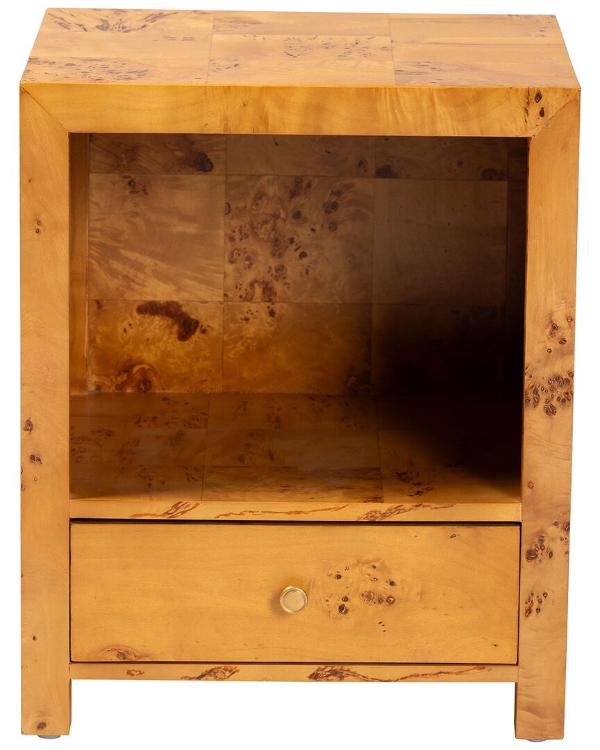 Baxton Studio Camira Modern & Contemporary Wood 1-drawer Nightstand