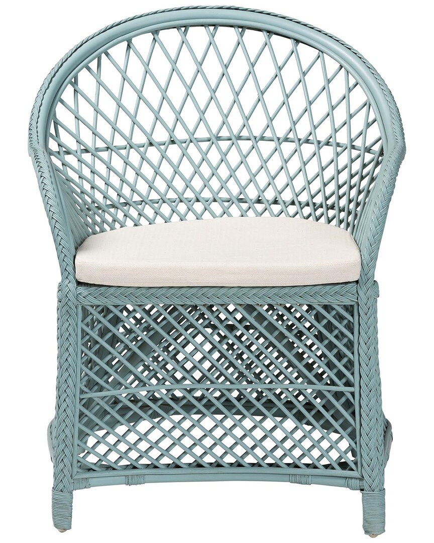 Baxton Studio Casilda Bohemian Braided Rattan Arm Chair