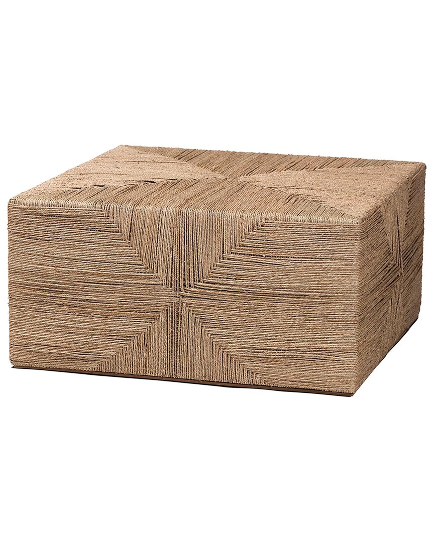 Baxton Studio Nakita Japandi Seagrass Coffee Table
