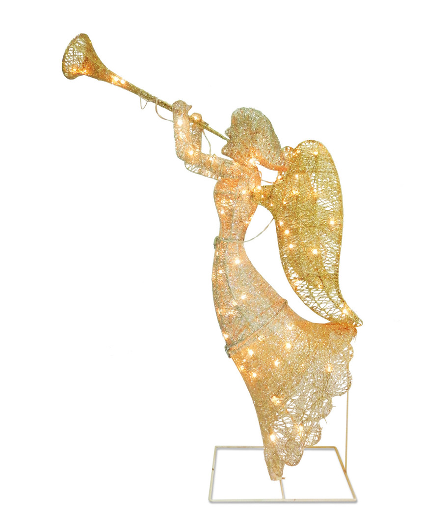 Shop National Tree Company 48in Champagne Sisal Angel With 70 Mini Clear Lights