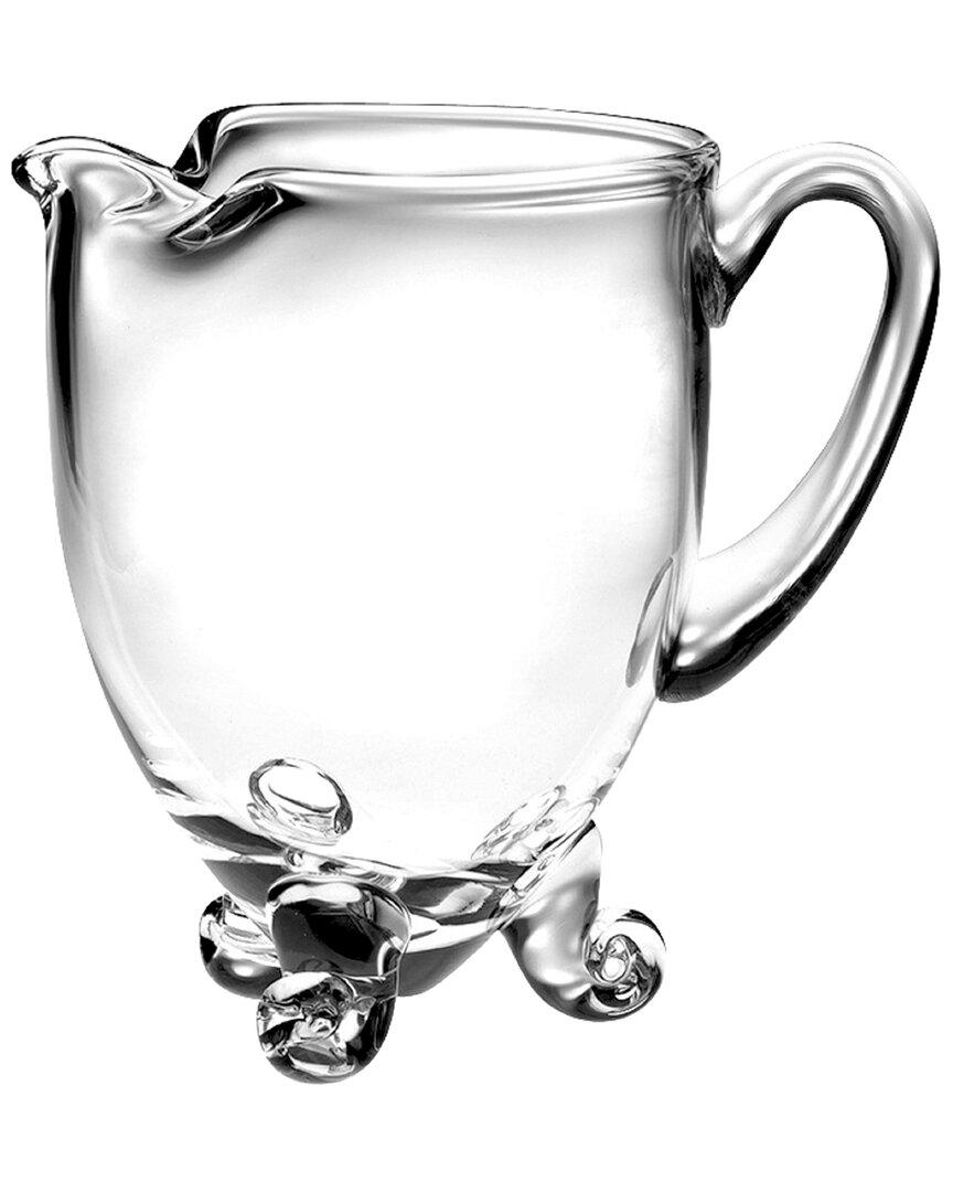 Barski Small Round Footed Glass Pitcher With Handle