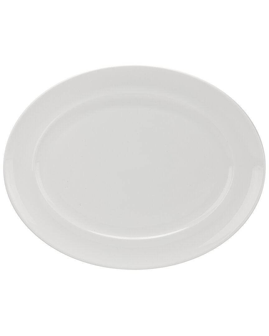 Ten Strawberry Street Ricard Porcelain Oval Platter In White
