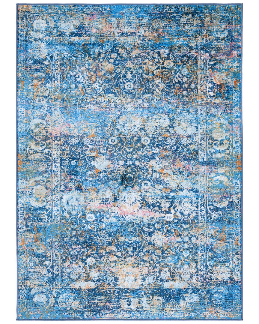 Shop Safavieh Bahia Machine-washable Rug In Blue