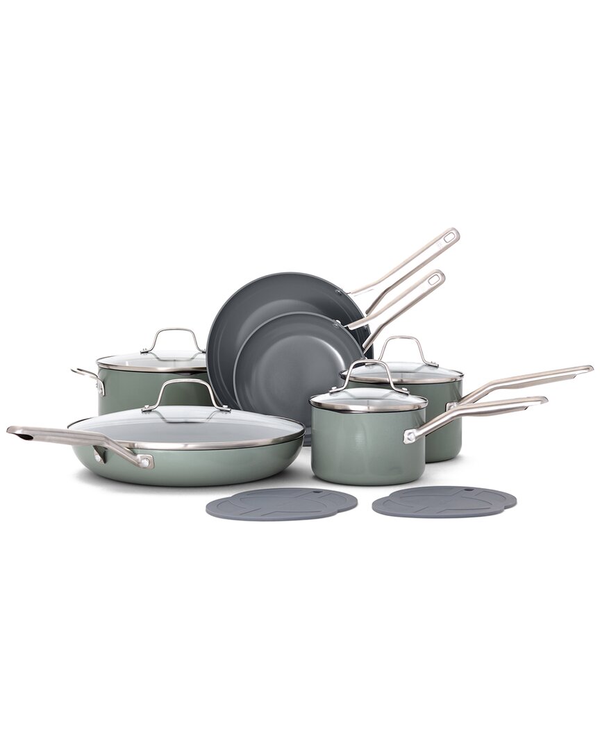Calphalon Ceramic Nonstick 12-piece Cookware Set In Grey