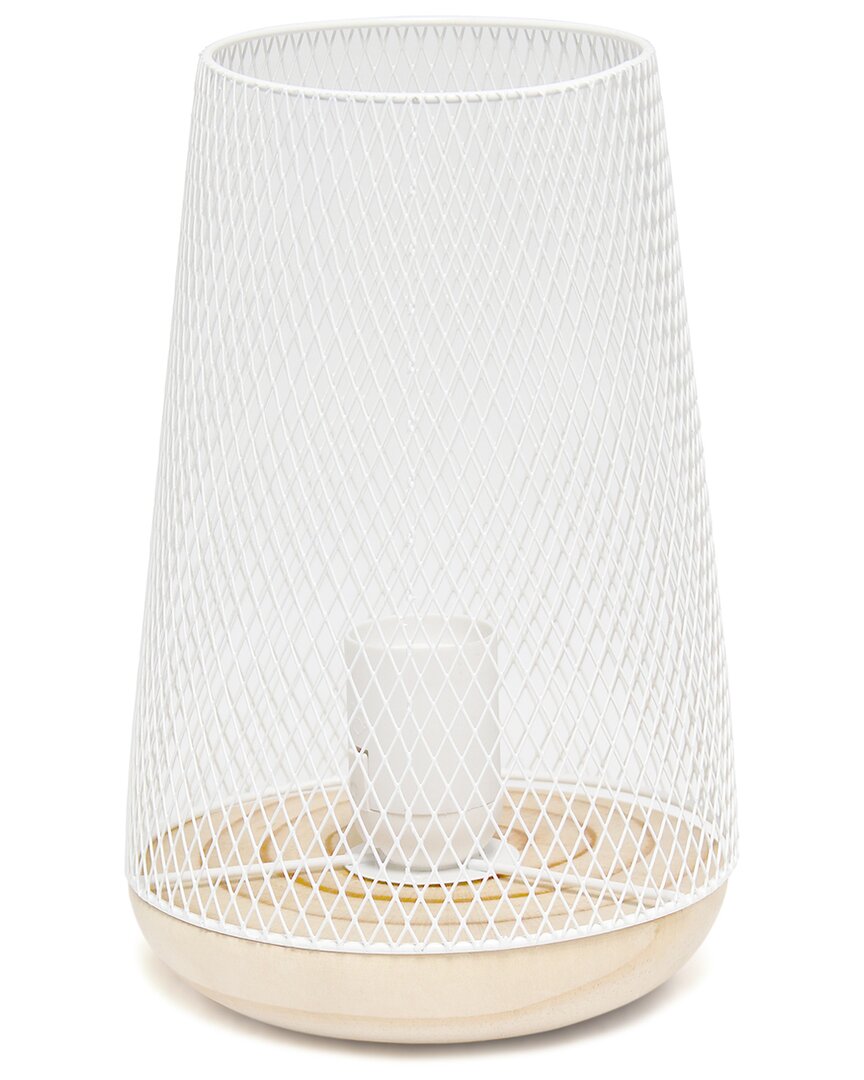 Lalia Home Laila Home White Wired Mesh Uplight Table Lamp