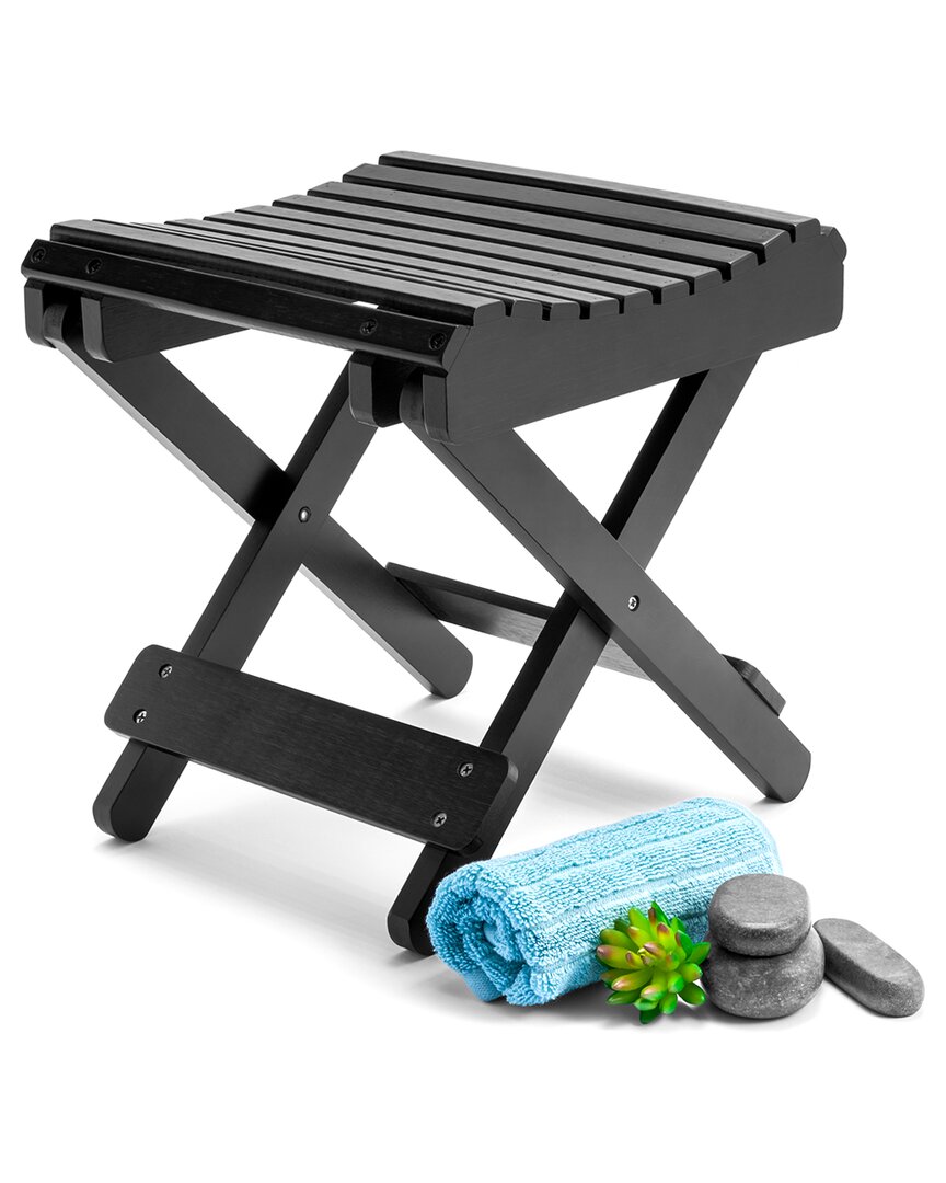 Sorbus Bamboo Folding Step Stool Bench