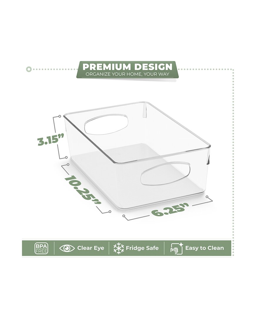 Sorbus Set Of 10 Medium Clear Plastic Organizing Bins
