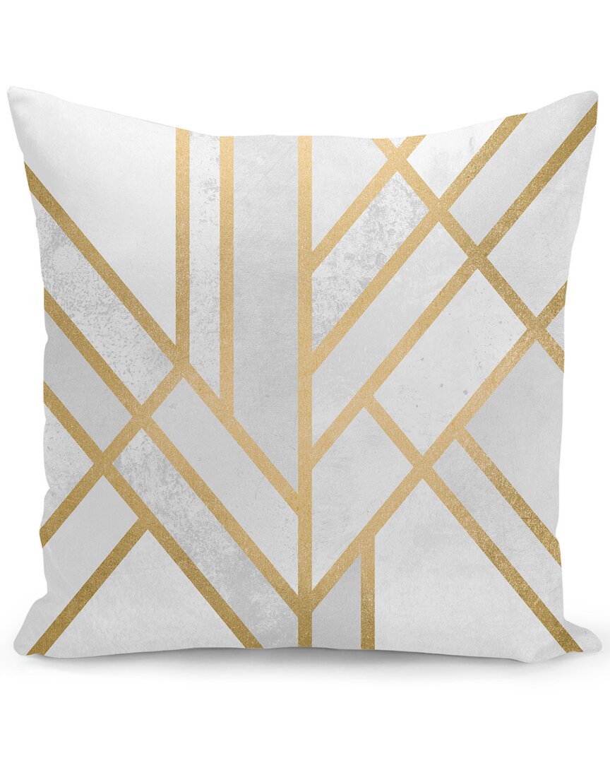 Curioos Art Deco Geometry Pillow In White