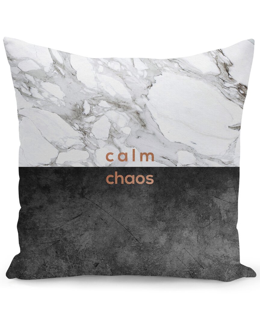Curioos Calm Chaos Copper Pillow In White