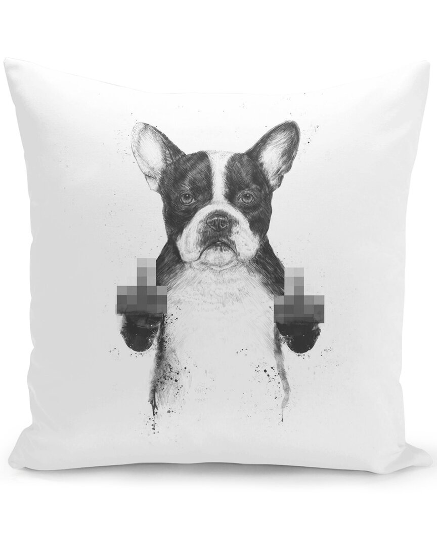 Curioos Censored Dog Pillow In White