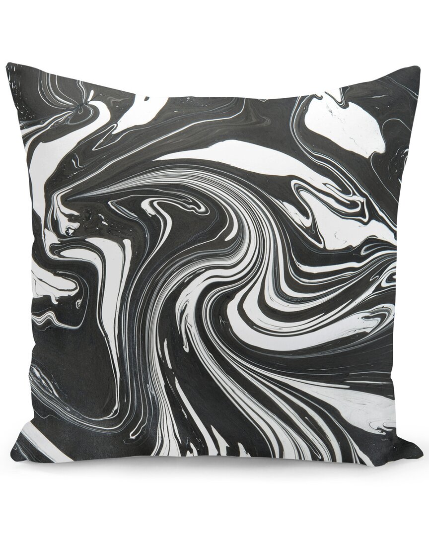 Curioos Marble Texture I Pillow In Black