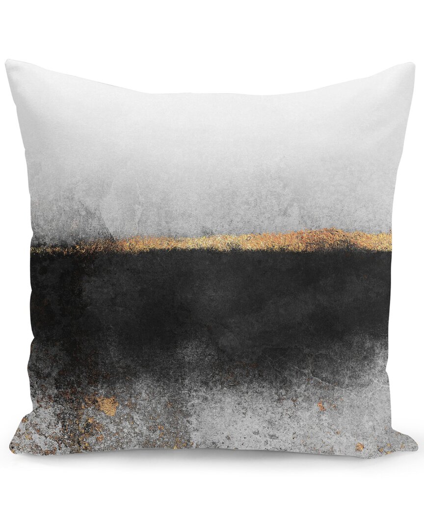 Curioos Soot And Gold Pillow In Black