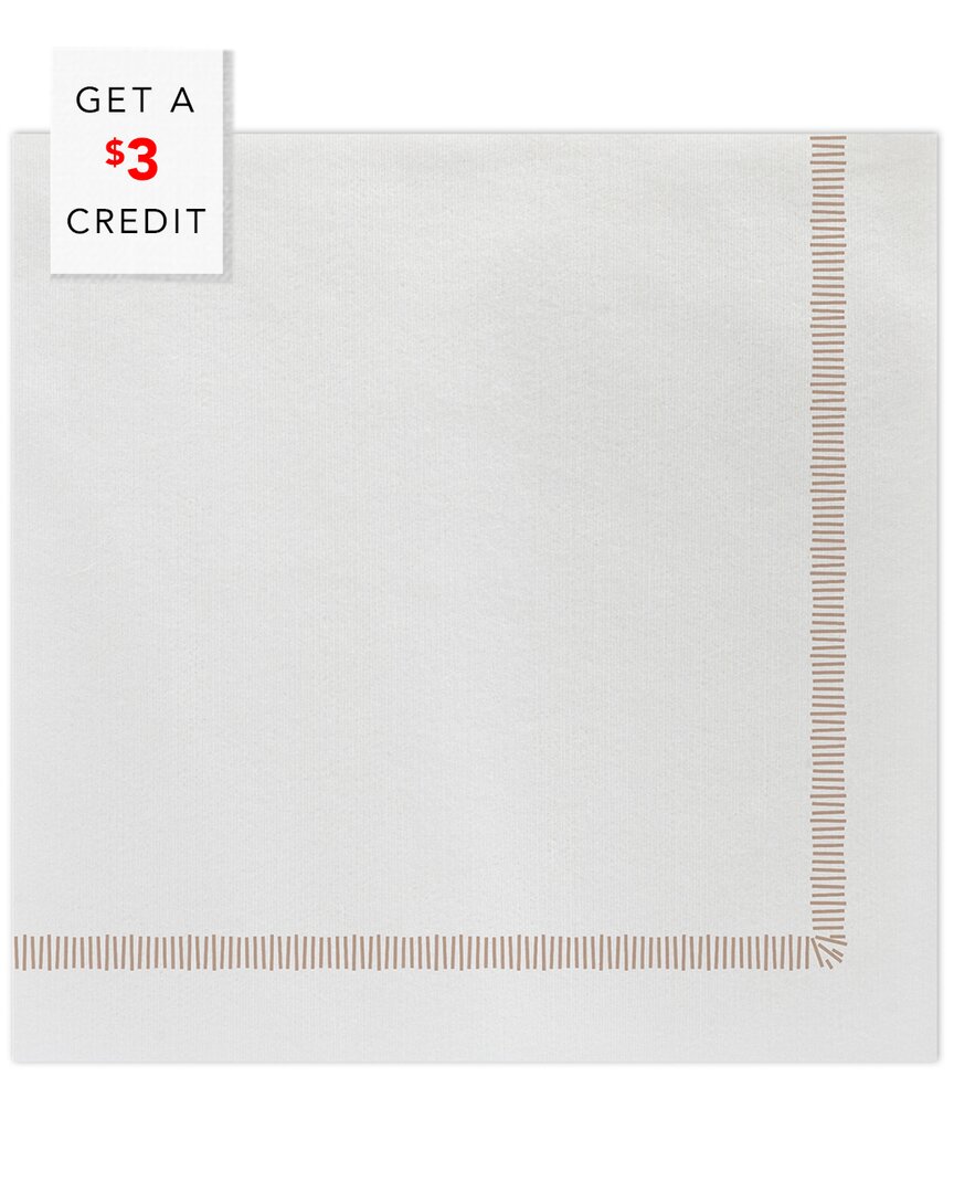 Shop Vietri Papersoft Napkins Pack Of 50 Dinner Napkins With $3 Credit In White