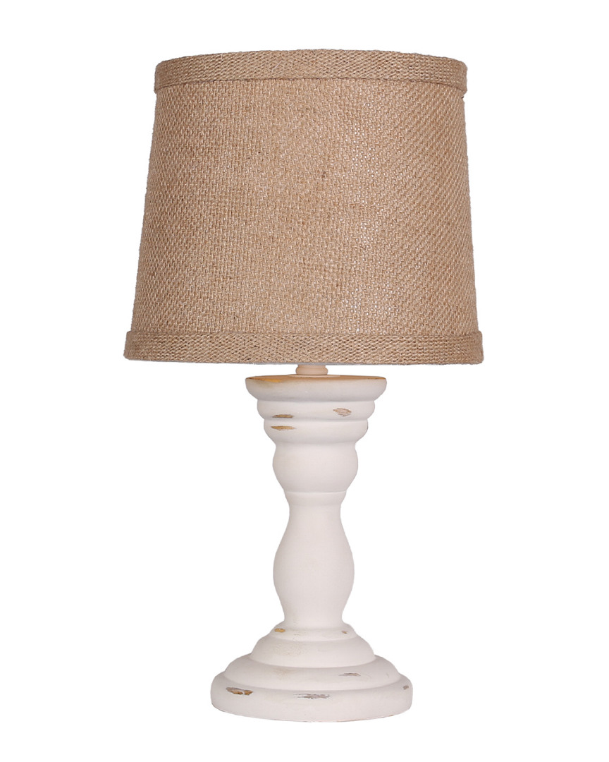 Ahs Lighting & Home Decor 12in Randolph White Accent Lamp