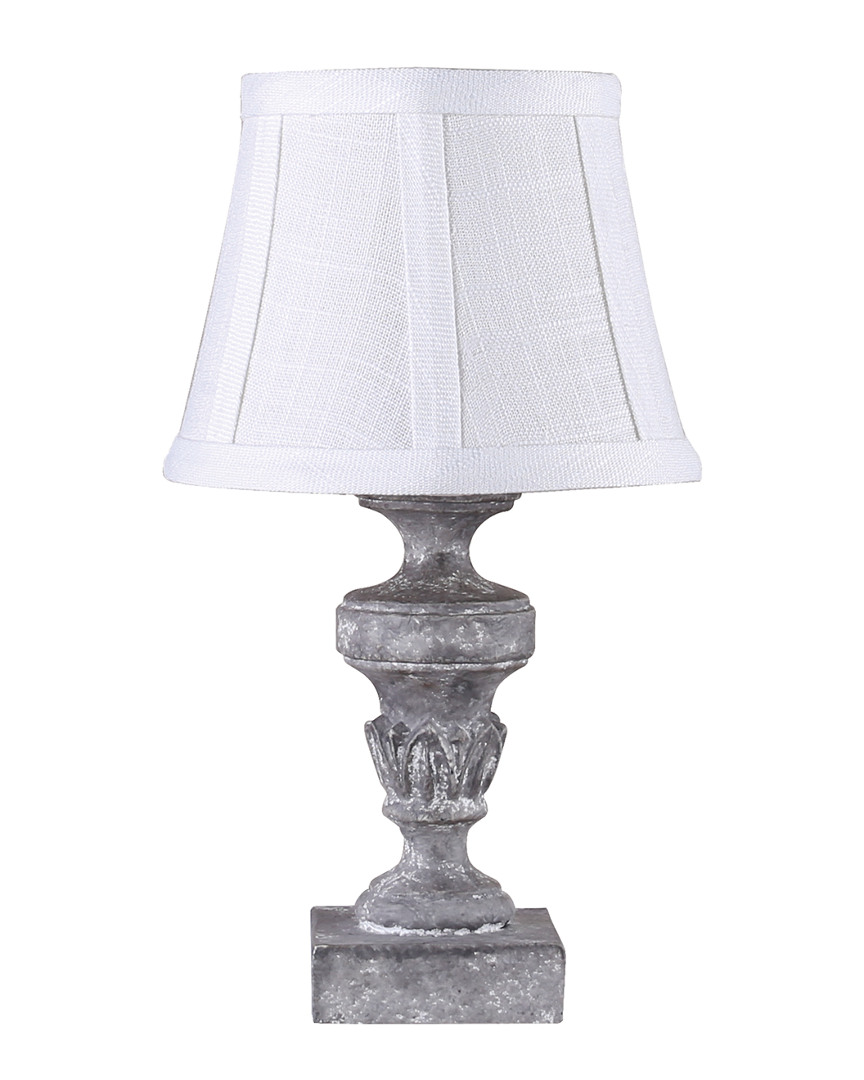 Ahs Lighting & Home Decor 14in Luxemburg Light Grey Accent Lamp