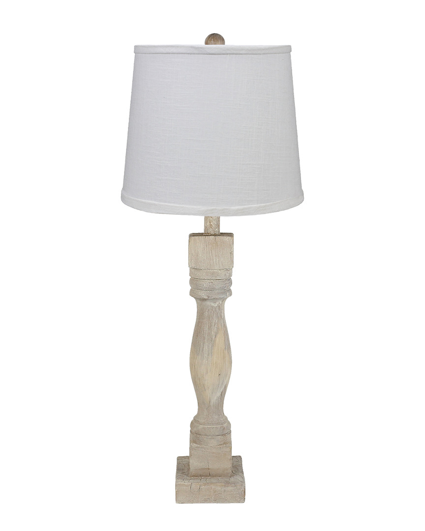 Ahs Lighting & Home Decor 28in Gables Washed Wood Finish Table Lamp